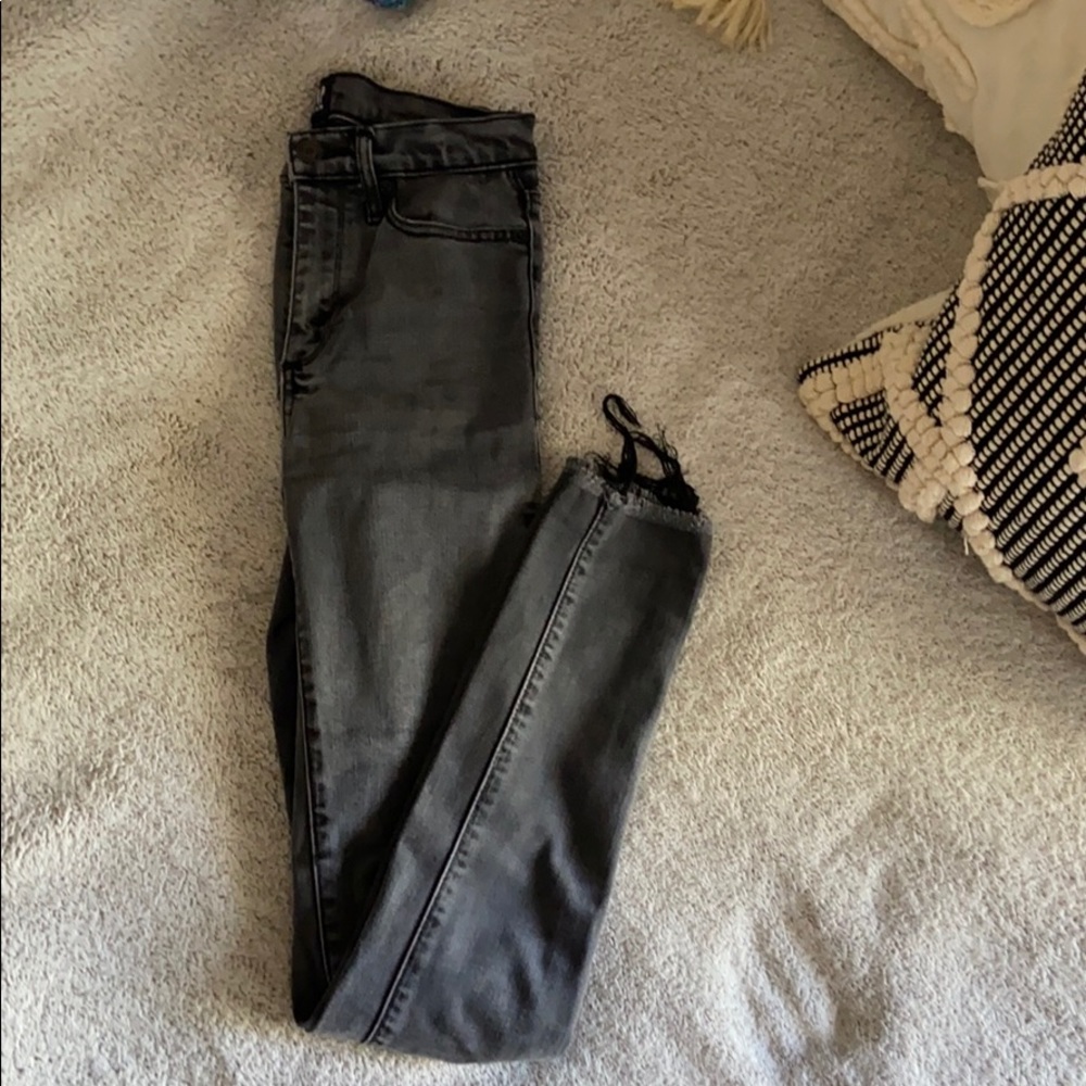 Faded black skinny jeans